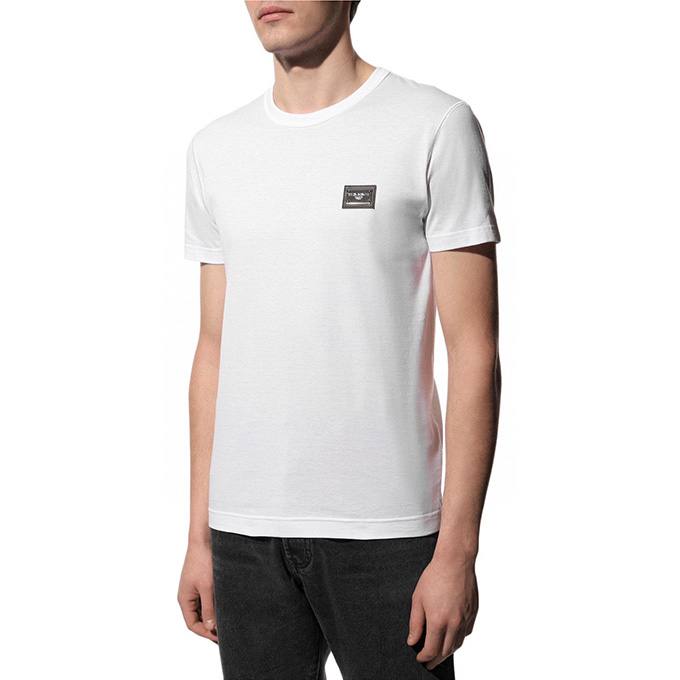 dolce & gabbana logo tag cotton t-shirt